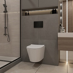 Teymi Кнопка смыва Kati T70702BM чёрный матовый – фотография-2