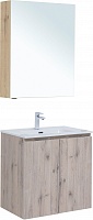 Aquanet Мебель для ванной Алвита New 70 2 дверцы подвесная дуб веллингтон белый
