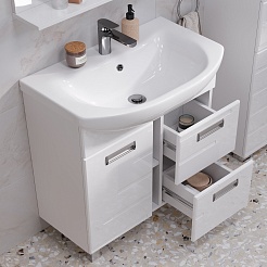 Volna Мебель для ванной Joli 70.1D.2Y R белая – фотография-9