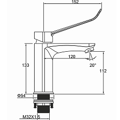 Gappo Смеситель для раковины G21-6 G1021-6 черный – фотография-5