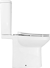 Azario Унитаз-компакт Wandy AZ-56D безободковый с бачком с сиденьем микролифт белый – фотография-4