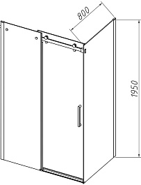Vincea Душевой уголок Como-N 140x80 VSR-4CN8014CLB профиль черный стекло прозрачное – фотография-7