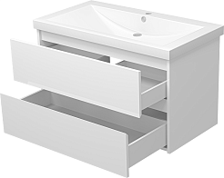 Misty Тумба для умывальника Алиса 90, 2 ящика, подвесная – фотография-4