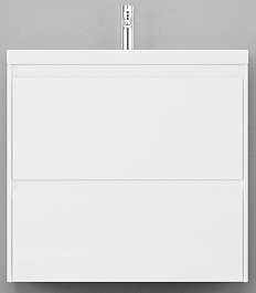 Velvex Тумба под раковину подвесная Klaufs 80 белая, 2 ящика – фотография-1