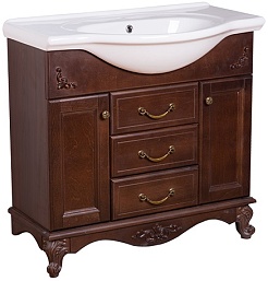 Bas Тумба под раковину Версаль 85, орех, глухие дверцы – фотография-1