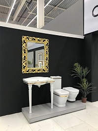 Creavit Чаша для унитаза-компакта Antik AN360.001A0 белый/золото – фотография-3