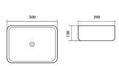 Aquatek Накладная раковина Вега 50 AQ5515-MB матовая черная – фотография-3