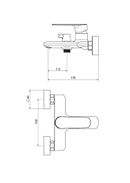 Tokito Смеситель для ванны YAMANASHI хром TOK-YAM-1014 – фотография-2