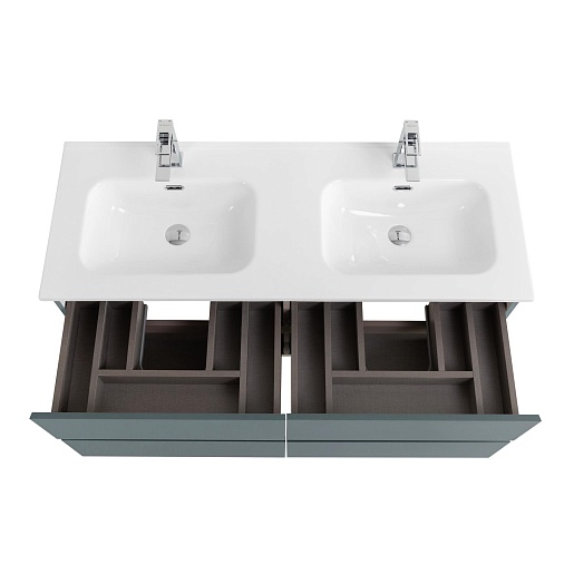 BelBagno Тумба под раковину Kraft 120-2 подвесная Голубой матовый – фотография-6