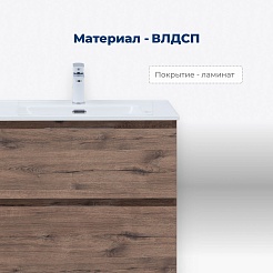 Aquanet Мебель для ванной Алвита New 60 Flat дуб веллингтон табак – фотография-20