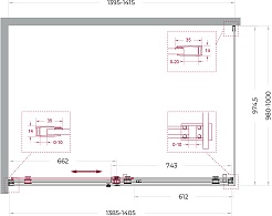 BelBagno Душевой уголок Soft Close-2 SOFT_CLOSE-2-AH-1-140/100-C-GM 140x100 профиль оружейная сталь стекло прозрачное – фотография-12