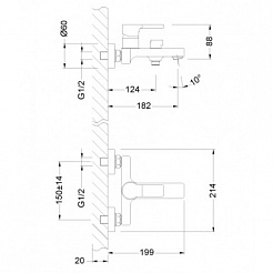 Lemark Смеситель для ванны Aura LM0614C – фотография-2