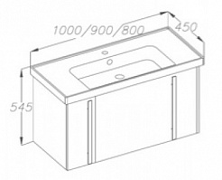  Мебель для ванной Стайл 100 белый/орегон – фотография-3