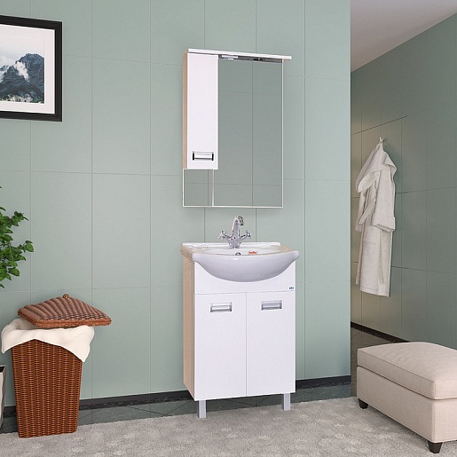 Misty Мебель для ванной Вега 55 L – фотография-2