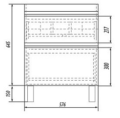 Dreja Тумба с раковиной Grace Plus 60 напольная – фотография-2