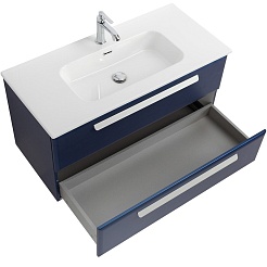 Cezares Тумба с раковиной Eco Cer-N 100 sapfiro CZR-8095-100 ручки сатин – фотография-2