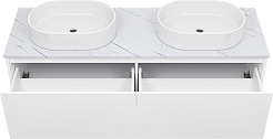 Misty Тумба под раковину Виста 150 подвесная белая матовая – фотография-7