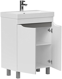 Volna Тумба с раковиной Lake 60.2D белая – фотография-2