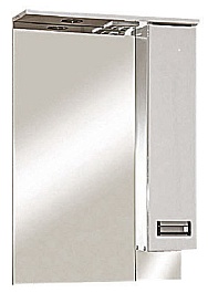 Misty Зеркальный шкаф Вега 55 R белый – фотография-1