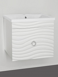 Style Line Мебель для ванной Вероника 60 Люкс (Como) подвесная белая – фотография-4