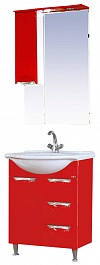 Misty Зеркальный шкаф Жасмин 65 L красный, пленка – фотография-2
