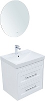 Aquanet Мебель для ванной Бостон New 60 Flash подвесная белый сатин