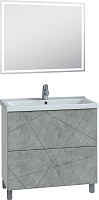 Vigo Мебель для ванной Geometry 2-800 белая/бетон