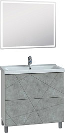 Vigo Мебель для ванной Geometry 2-800 белая/бетон – фотография-1
