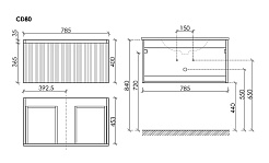 Sancos Тумба под раковину Code 80 c одним ящиком белая – фотография-6