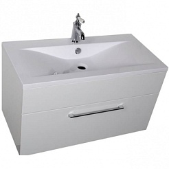 De Aqua Мебель для ванной Кубика 90, зеркало Сильвер – фотография-4