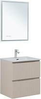 Aquanet Мебель для ванной Джейн (Flat) 60 подвесная бежевая матовая
