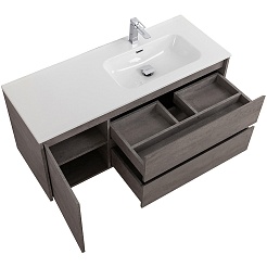 BelBagno Тумба под раковину Kraft 100 R подвесная Cemento Grigio – фотография-5