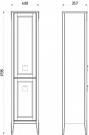 ASB-Woodline Пенал Рома 40 белый – фотография-6