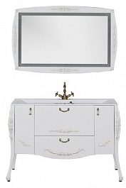 Aquanet Комплект Мебели "Виктория 120" белый/золото – фотография-10