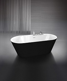 BelBagno Акриловая ванна BB14-NERO/BIA – фотография-2