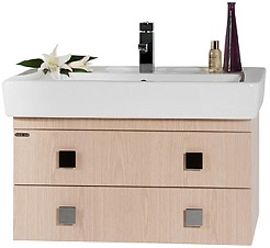 Водолей Тумба с раковиной Квадро 80 дуб – фотография-1