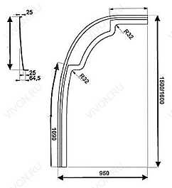 Ravak Экран для ванны Ravak Rosa 95 160 L – фотография-2