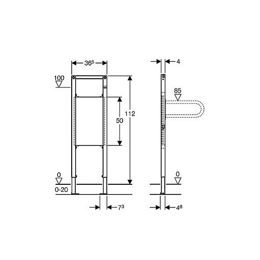 Geberit Инсталляция для поручня Geberit Duofix 111.790.00.1 – фотография-2