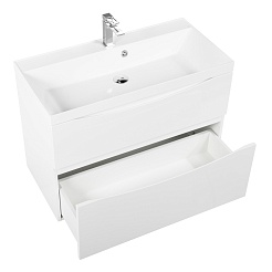 BelBagno Тумба с раковиной Marino-H60 90 подвесная Bianco Lucido – фотография-2