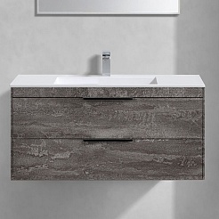 Vincea Тумба под раковину Chiara 2D 100 подвесная серый камень – фотография-6