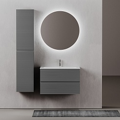Sancos Тумба с раковиной Folk 80 grey soft раковина Grace 81 CN7012 – фотография-6