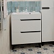 Mixline Тумба под раковину Орион 70 2 ящика белая/графит – фотография-9