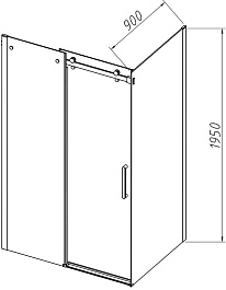 Vincea Душевой уголок Como-N 140x90 VSR-4CN9014CLB профиль черный стекло прозрачное – фотография-7
