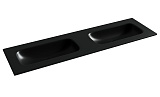 Ceramicanova Мебельная раковина Grace 161 с двумя чашами CN7023MBwx чёрный матовый
