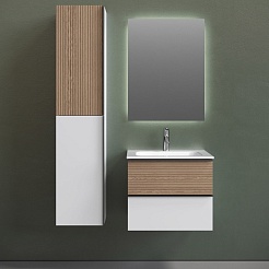 Sancos Мебель для ванной Delta 60 дуб светлый/белый – фотография-2