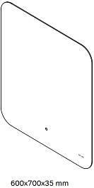 Am.Pm Зеркало X-Joy 60 с подсветкой M85MOX10601S1 – фотография-10