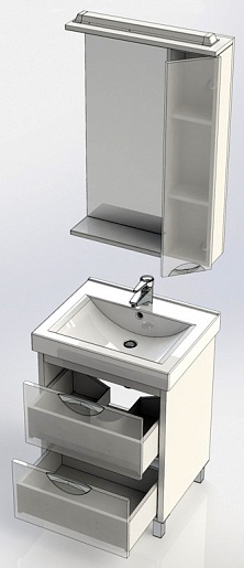 Aquanet Зеркальный шкаф "Гретта 60" – картинка-3