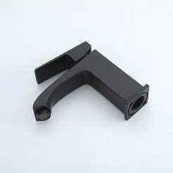 Frap Смеситель для раковины H76 F1076-6 черный – фотография-2