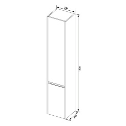 Aquanet Пенал для ванной "Клио 35" дуб кантри – фотография-3