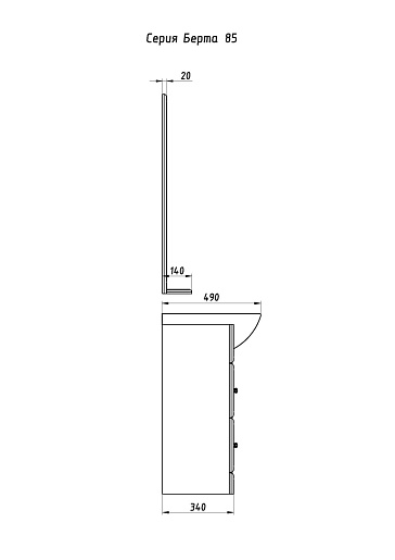 ASB-Woodline Тумба с раковиной Берта 85 антикварный орех, массив ясеня – фотография-12